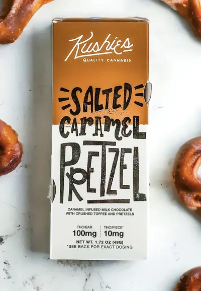 Kushies Salted Caramel Pretzel Bar 100mg